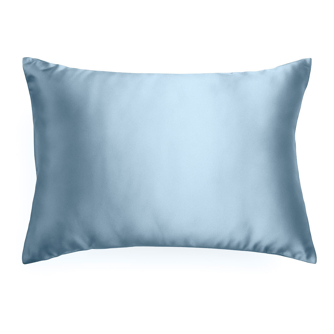 iGlow Silk Pillowcase - Blue Pearl - iGlow Cosmetics