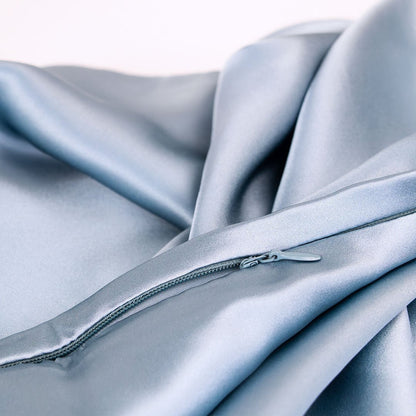 iGlow Silk Pillowcase - Blue Pearl - iGlow Cosmetics